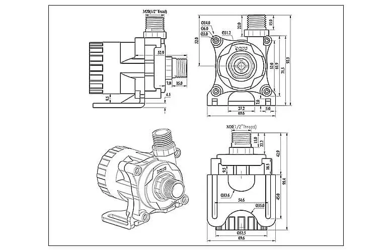 DC50G Dimensions