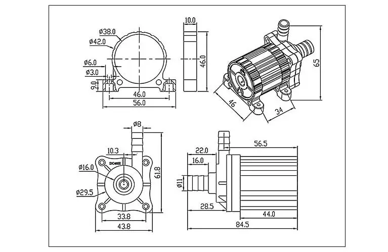 DC40H Dimensions