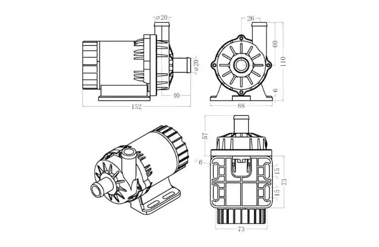 DC60D Dimensions